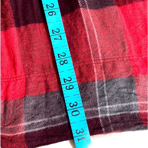 🦋LANE BRYANT Red Babydoll Flannel Top🦋 - Picture 10 of 12